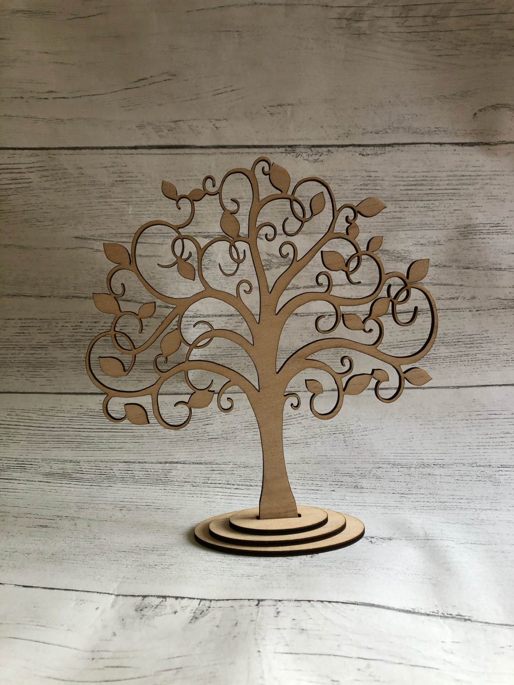 Free Standing Laser Cut Tree with Hearts