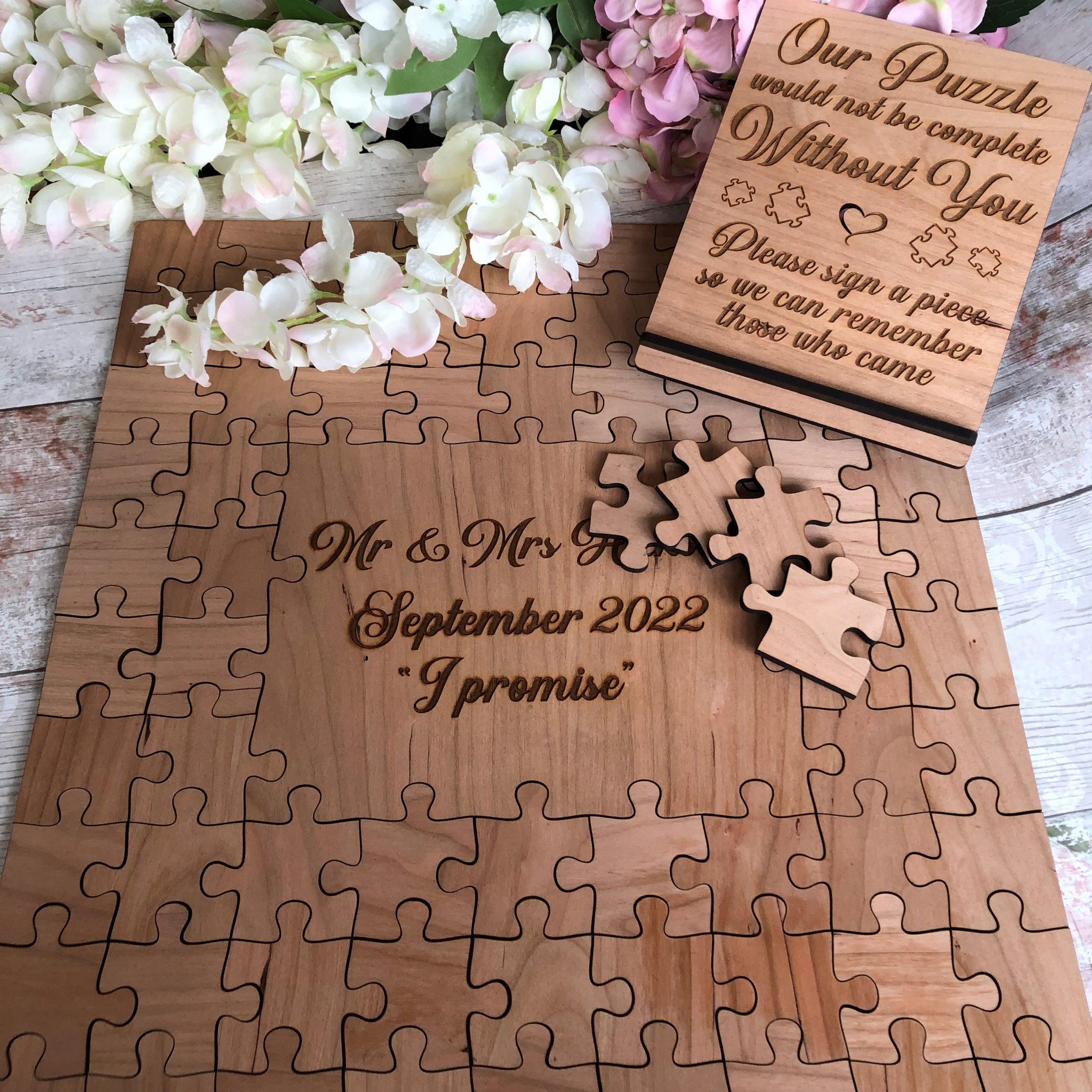 Wedding Jigsaw, Guest Book RainbowRhinoLaser