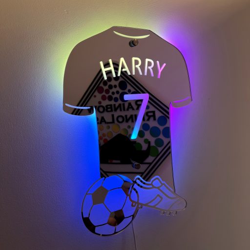 Personalised Mirrored Football Shirt Sign