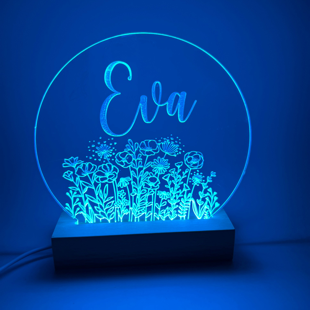 Personalised LED light - Wild flowers Personalised LED light - Wild flowers - Image 3