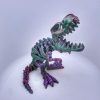 3D Medium T Rex Tri Purple Green Blue