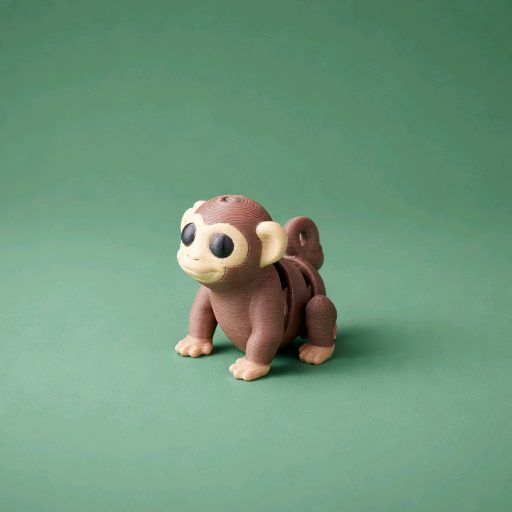 3D Printed Mini Fidget Collectables- Monkey