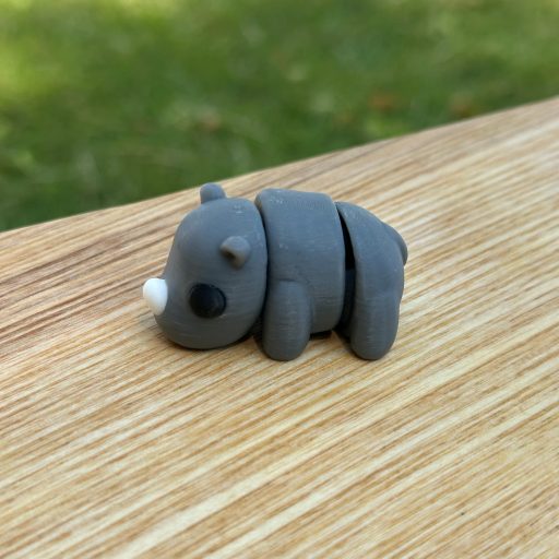 3D Printed Mini Fidget Collectables- Rhino
