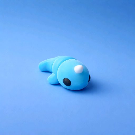 3D Printed Mini Fidget Collectables- Narwhal