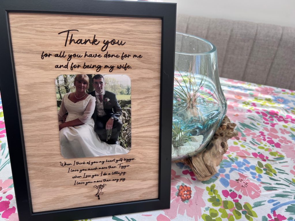 Personalised Wooden Photo Frame – A Custom-Made Gift for Your Wife (or anyone )